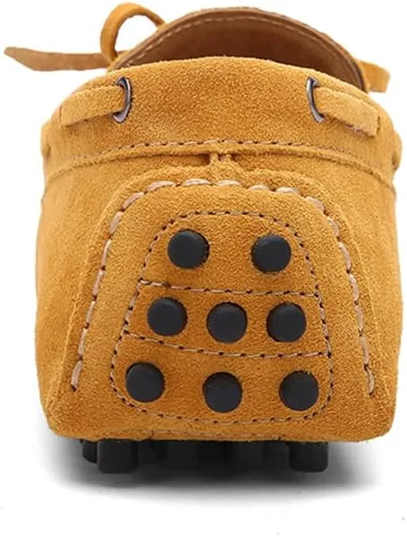 Fashion Mens Handmade Suede Leather Casual Loafers Shoes Soft Comfortable Driving Walking Shoes Plus Size