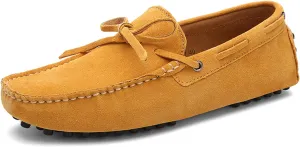 Fashion Mens Handmade Suede Leather Casual Loafers Shoes Soft Comfortable Driving Walking Shoes Plus Size