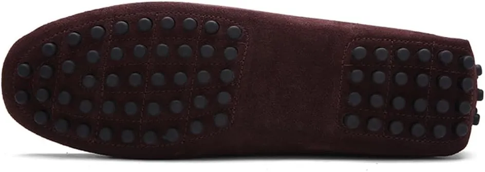 Fashion Mens Handmade Suede Leather Casual Loafers Shoes Soft Comfortable Driving Walking Shoes Plus Size