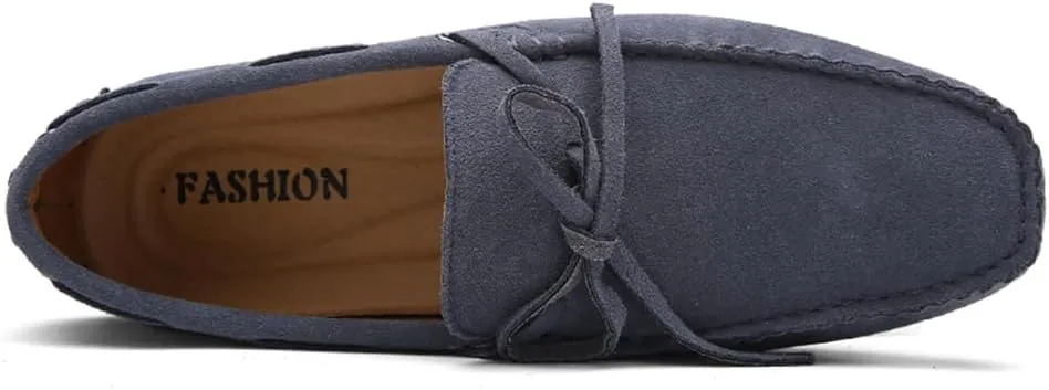 Fashion Mens Handmade Suede Leather Casual Loafers Shoes Soft Comfortable Driving Walking Shoes Plus Size