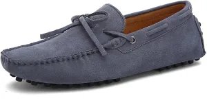 Fashion Mens Handmade Suede Leather Casual Loafers Shoes Soft Comfortable Driving Walking Shoes Plus Size