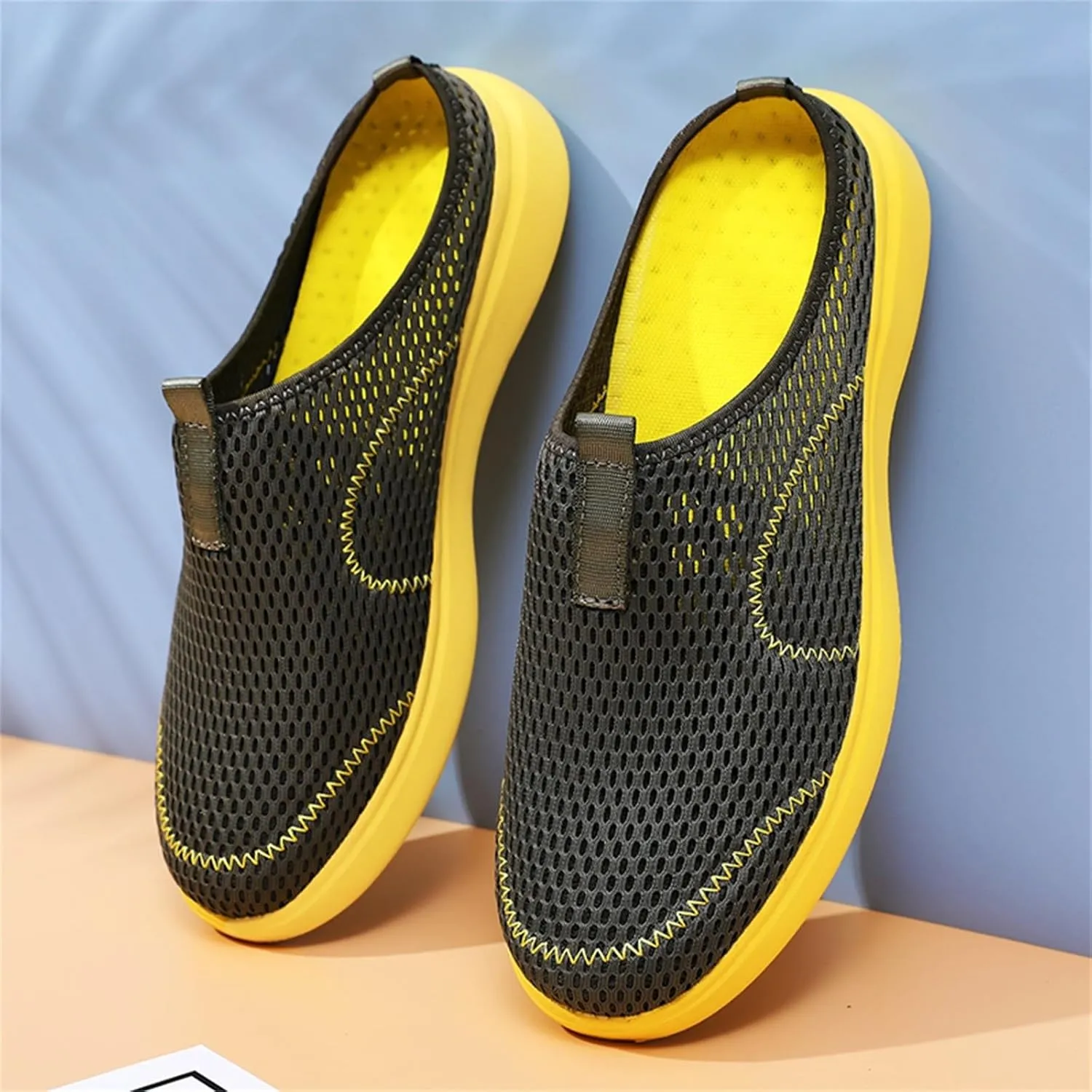 Fashion Summer Men Breathable Mesh Flat Elastic Casual Shoes Mens Sneaker Socks Sneaker