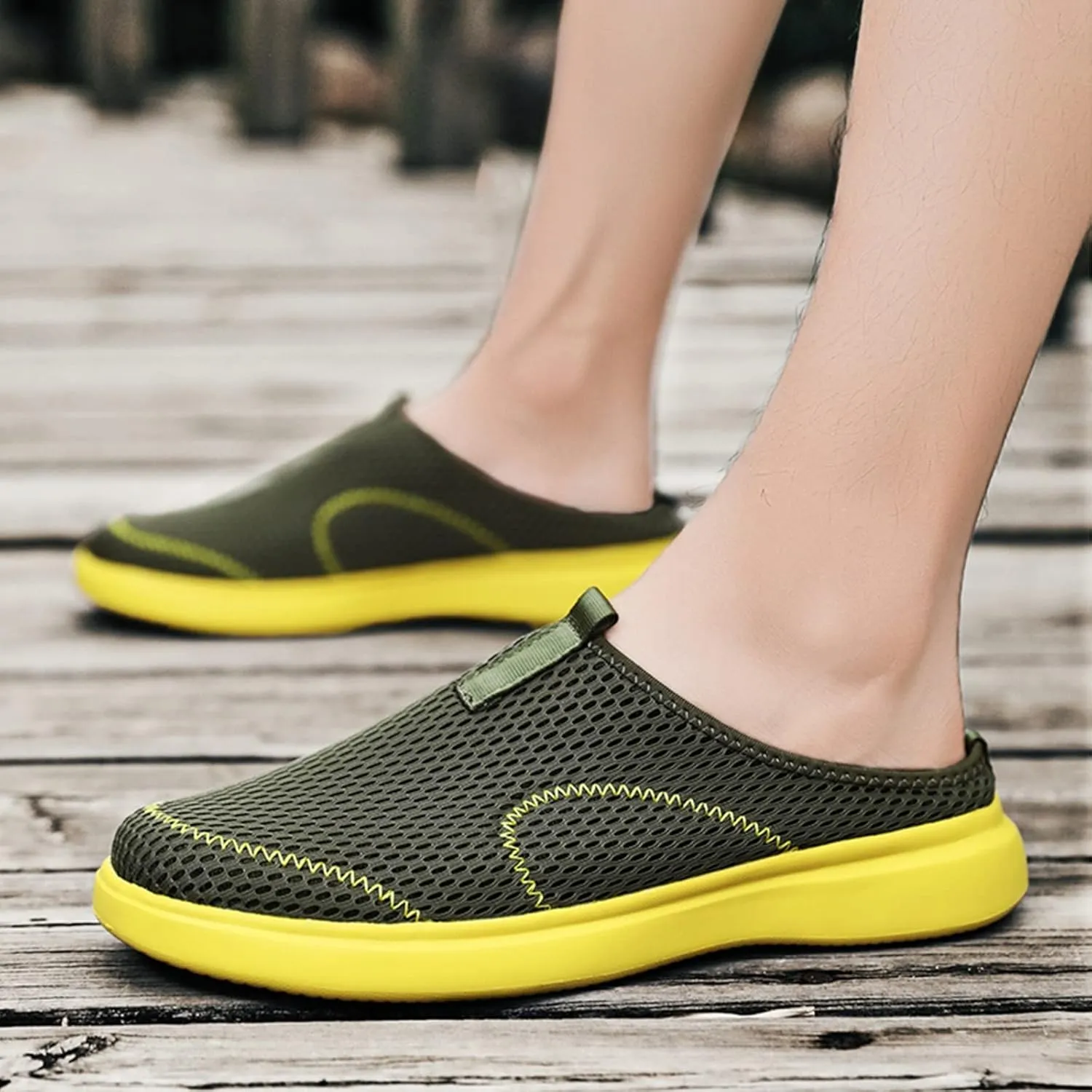 Fashion Summer Men Breathable Mesh Flat Elastic Casual Shoes Mens Sneaker Socks Sneaker