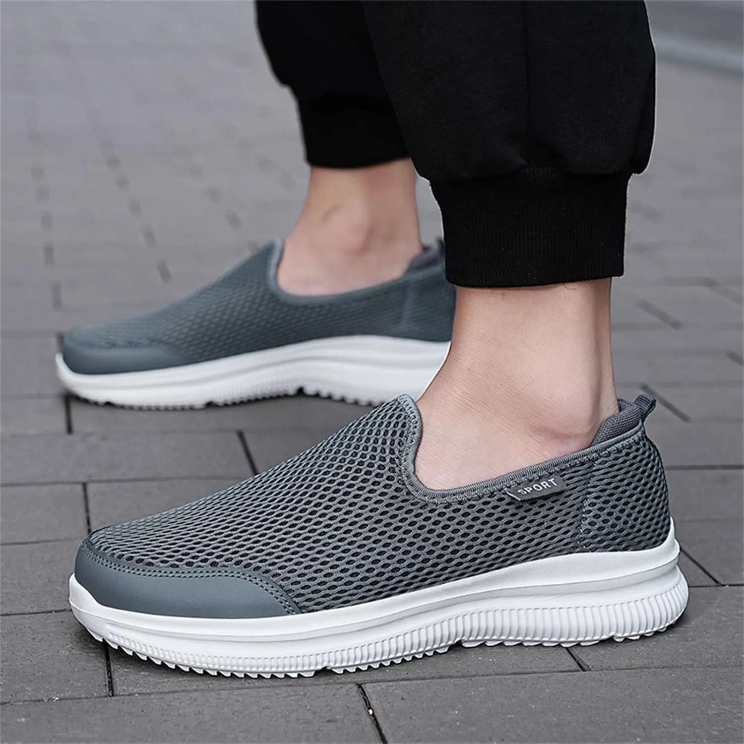 Fashion Summer Men Breathable Mesh Flat Elastic Casual Shoes Mens Sneaker Socks Sneaker