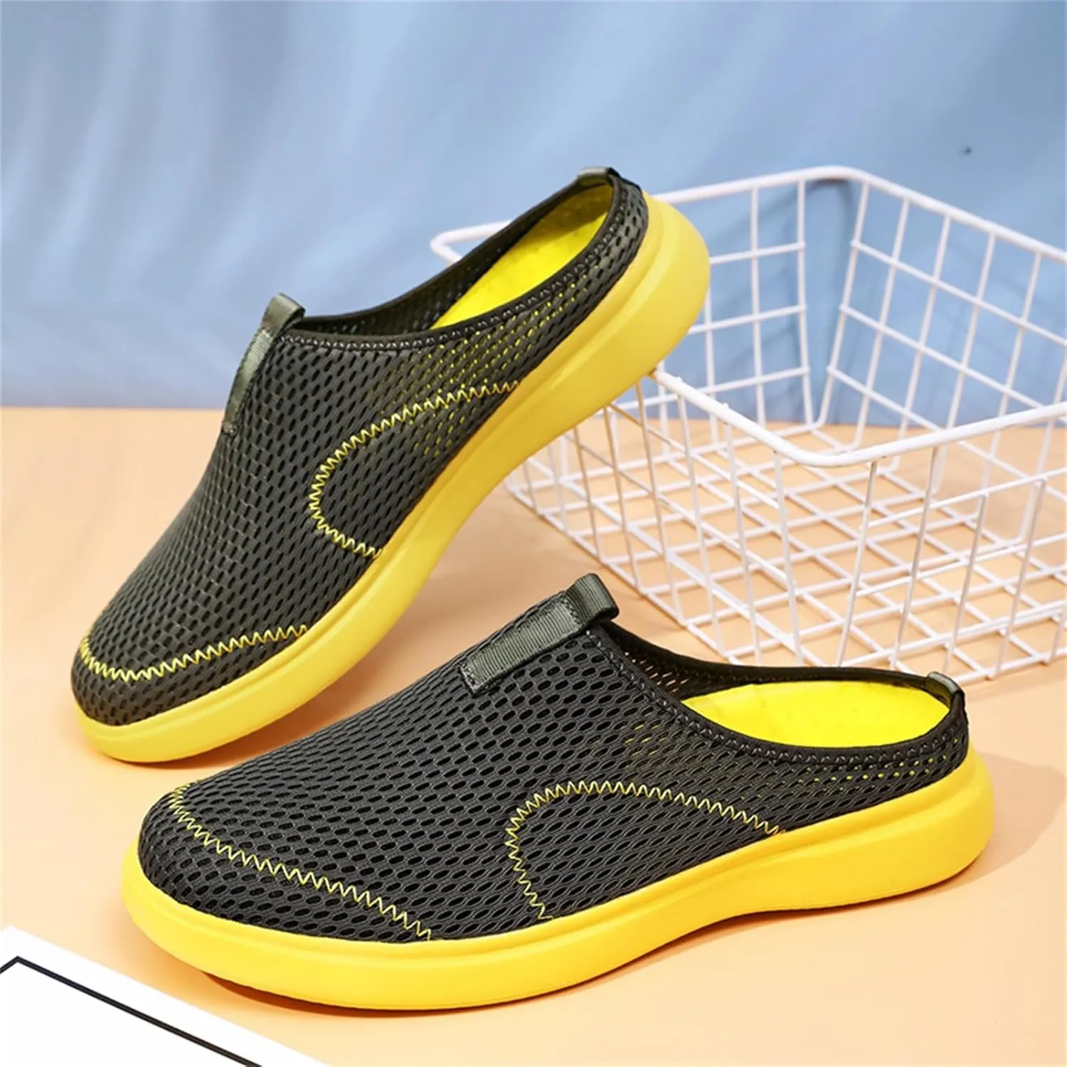 Fashion Summer Men Breathable Mesh Flat Elastic Casual Shoes Mens Sneaker Socks Sneaker