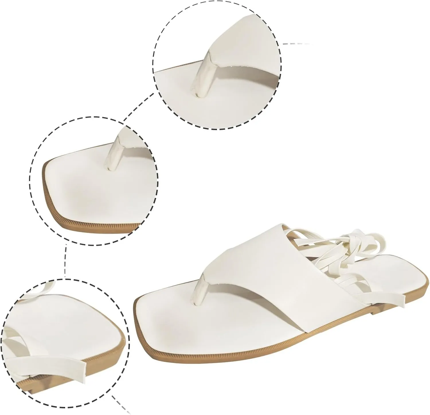 Flat Sandals for Women Dressy Womens Flat Sandals Slip on Summer Black Slides Strappy Sandals Women's Sandals