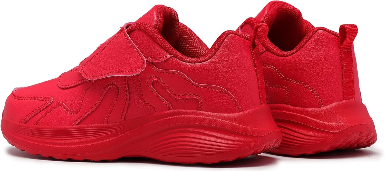 Girls Sneakers Boys Shoes Lightweight Fashion Dual Hook and Loops Kids Running Shoes