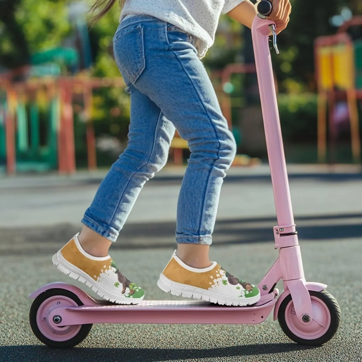 Girls Tennis Shoes Fashion Kids Slip On Running Shoes Breathable Shoes