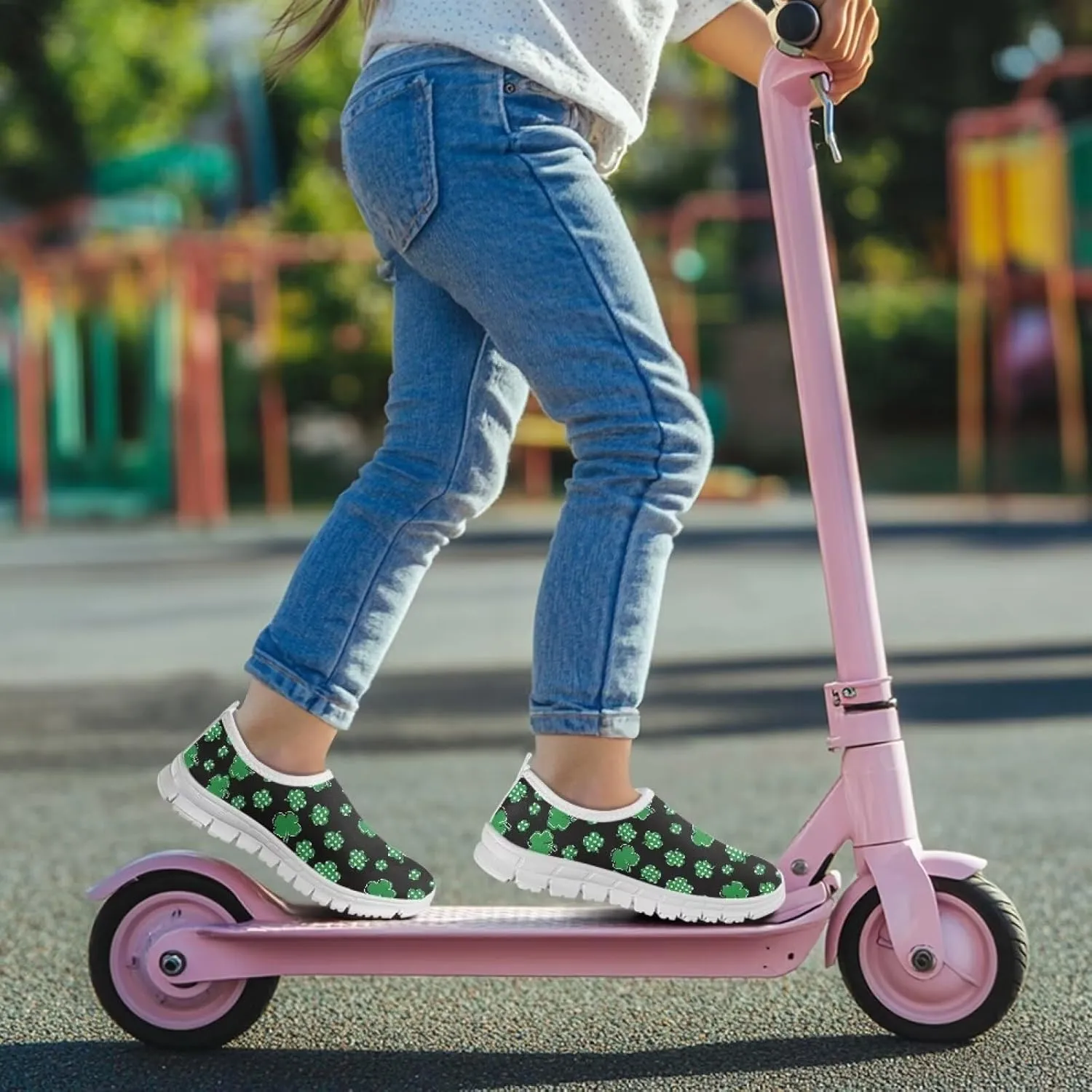 Girls Tennis Shoes Fashion Kids Slip On Running Shoes Breathable Shoes