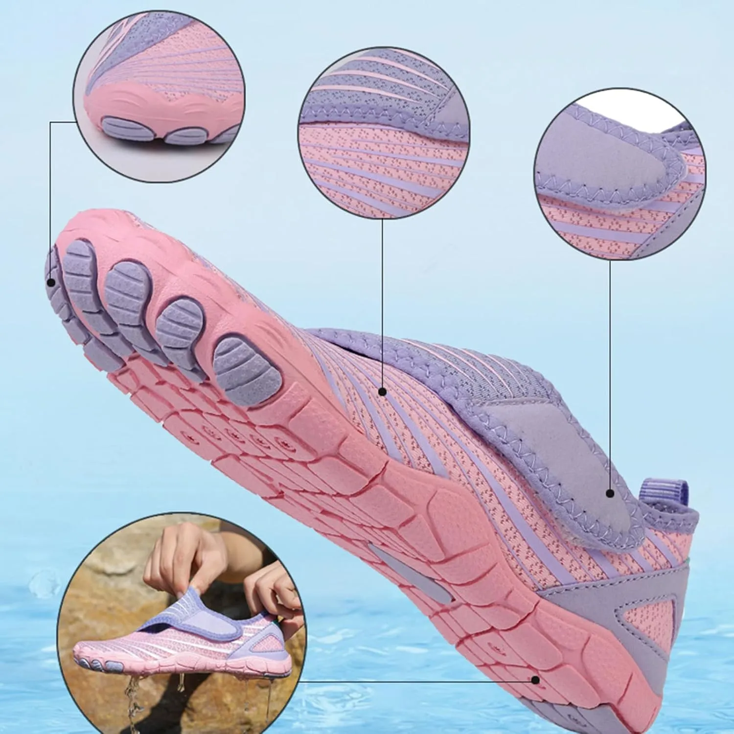 Hike Barefoot Shoes for Women Men Wide Toe Box Healthy & Non-Slip Barefoot Shoes Unisex,Pro Barefoot Shoes,Waterproof Breathable Trail Running Hiking Shoes, Grounded Footwear Barefoot Shoes