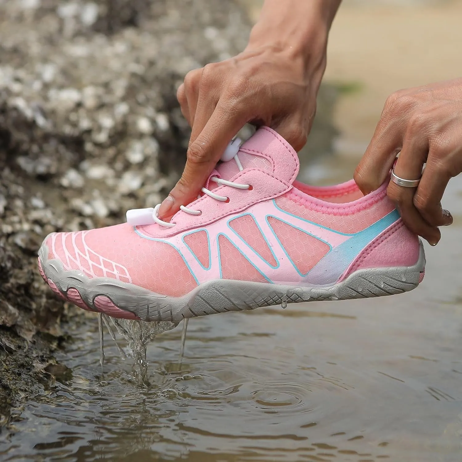 Hike Barefoot Shoes Women Men Pro Barefoot Shoes with Wide Toe Box Healthy and Non-Slip Breathable Quick Dry Zero Drop Trail Running Shoe Hiking Athletic Sneakers Hiking Shoe