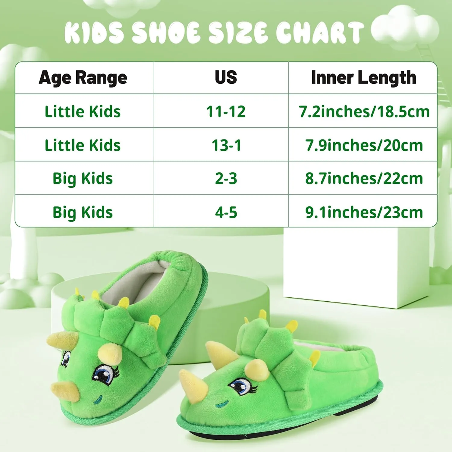Ibeauti Cute Animal Slippers for Kids Boys Girls Memory Form Warm Plush Winter House Slippers Shoes
