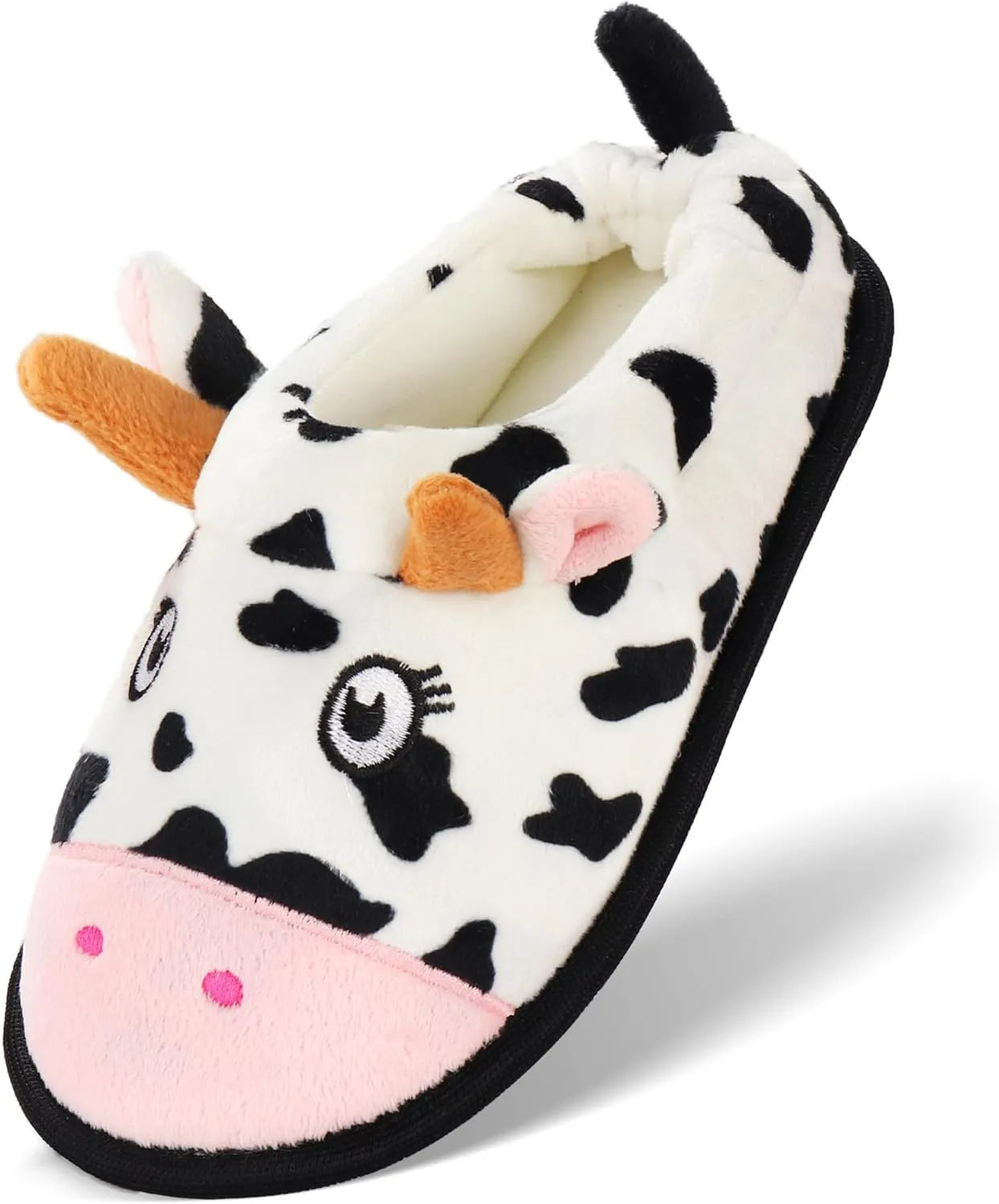 Ibeauti Cute Animal Slippers for Kids Boys Girls Memory Form Warm Plush Winter House Slippers Shoes