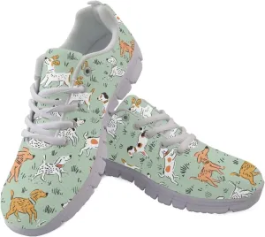 Jeiento Unisex Outdoor Running Shoes - White With Multicolor - Women, Men, Teenager - Non Slip, Breathable, Flexible - Running, Workouts - Casual, Spring, Summer, Fall