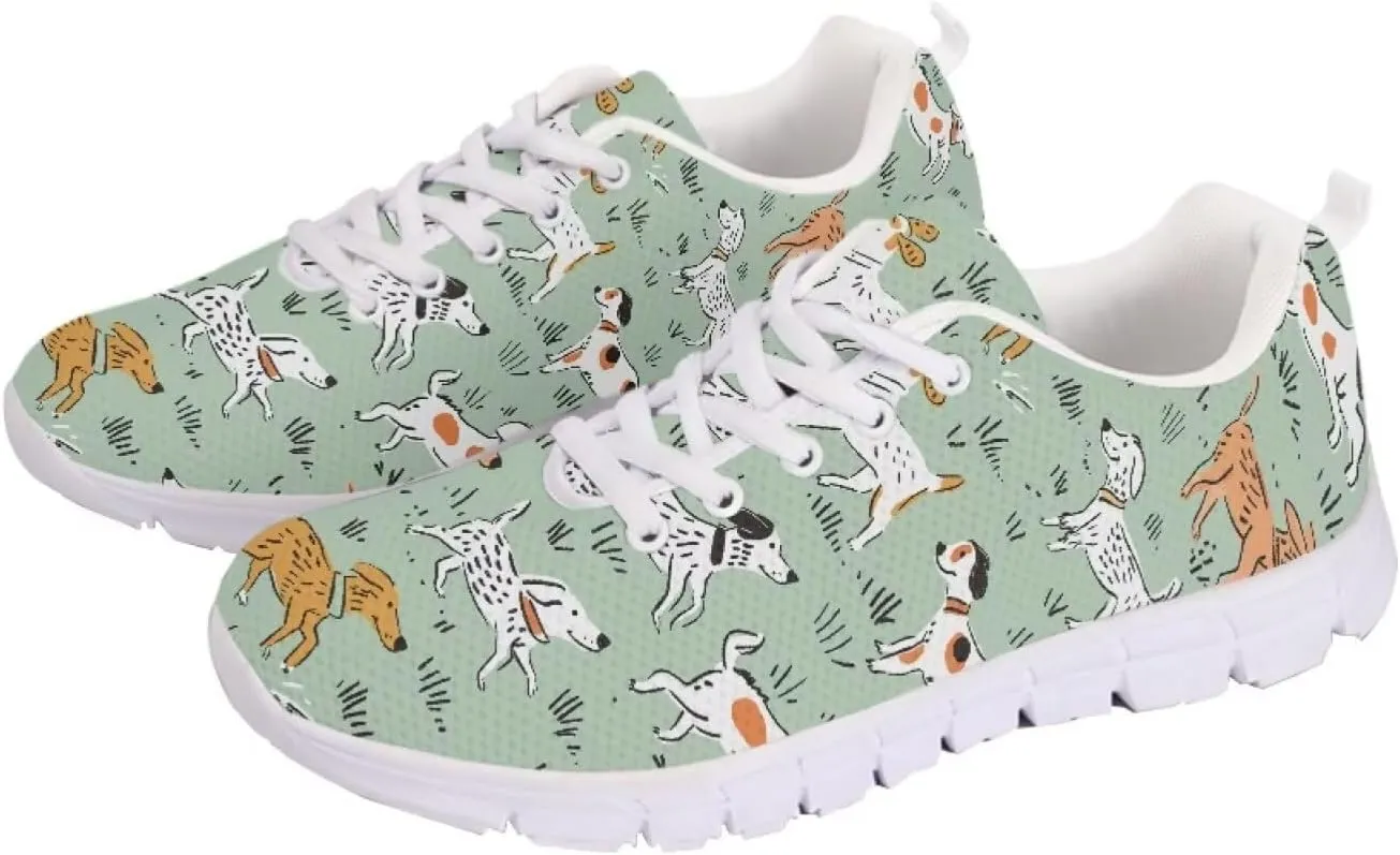 Jeiento Unisex Outdoor Running Shoes - White With Multicolor - Women, Men, Teenager - Non Slip, Breathable, Flexible - Running, Workouts - Casual, Spring, Summer, Fall