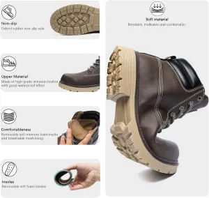 JSWEI Hiking Boots for Men and Women Comfortable Casual Chukka Boots - Outdoor Oxford & Derby Waterproof Lightweight Lace up Resistant Walking Ankle