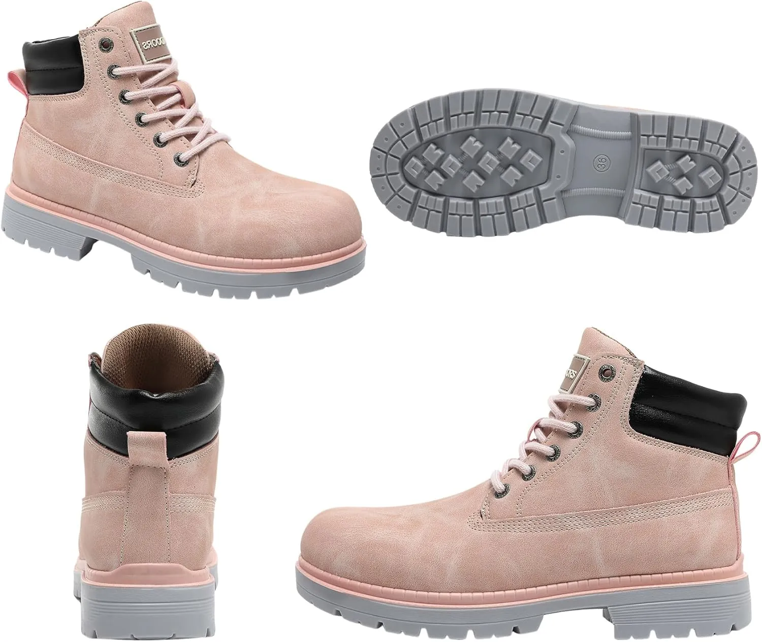JSWEI Hiking Boots for Men and Women Comfortable Casual Chukka Boots - Outdoor Oxford & Derby Waterproof Lightweight Lace up Resistant Walking Ankle