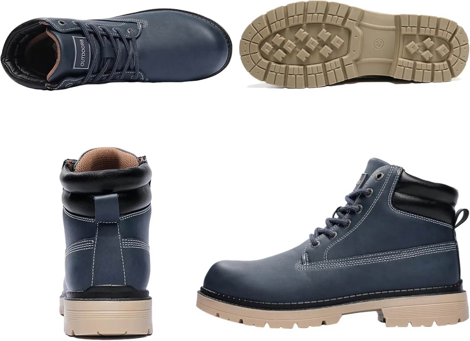 JSWEI Hiking Boots for Men and Women Comfortable Casual Chukka Boots - Outdoor Oxford & Derby Waterproof Lightweight Lace up Resistant Walking Ankle
