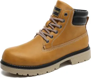 JSWEI Hiking Boots for Men and Women Comfortable Casual Chukka Boots - Outdoor Oxford & Derby Waterproof Lightweight Lace up Resistant Walking Ankle