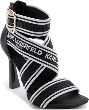 Karl Lagerfeld Paris Women's Cushioned Insole Everyday Careliz-Strappy Sandal Heeled