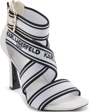 Karl Lagerfeld Paris Women's Cushioned Insole Everyday Careliz-Strappy Sandal Heeled