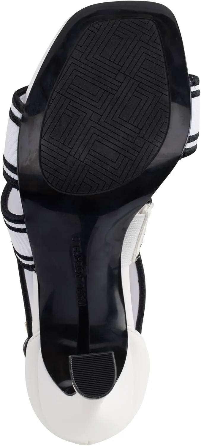 Karl Lagerfeld Paris Women's Cushioned Insole Everyday Careliz-Strappy Sandal Heeled