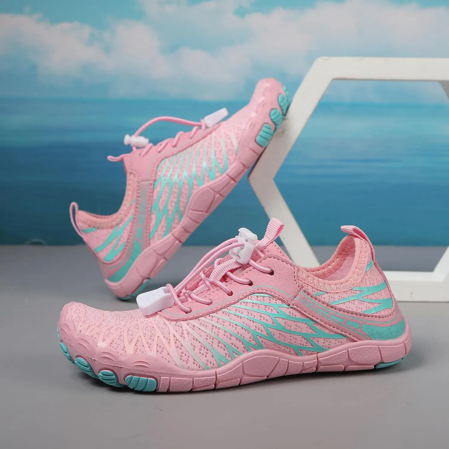 Kids Barefoot Shoes Toddler Boys Girls Sneakers Comfort Anti-Slip Walking Shoes Wide Toe Box Quick Dry Lightweigt Waterproof Breathable Shoes Non-Slip Hiking Footwear Shoes Barefoot Sneakers