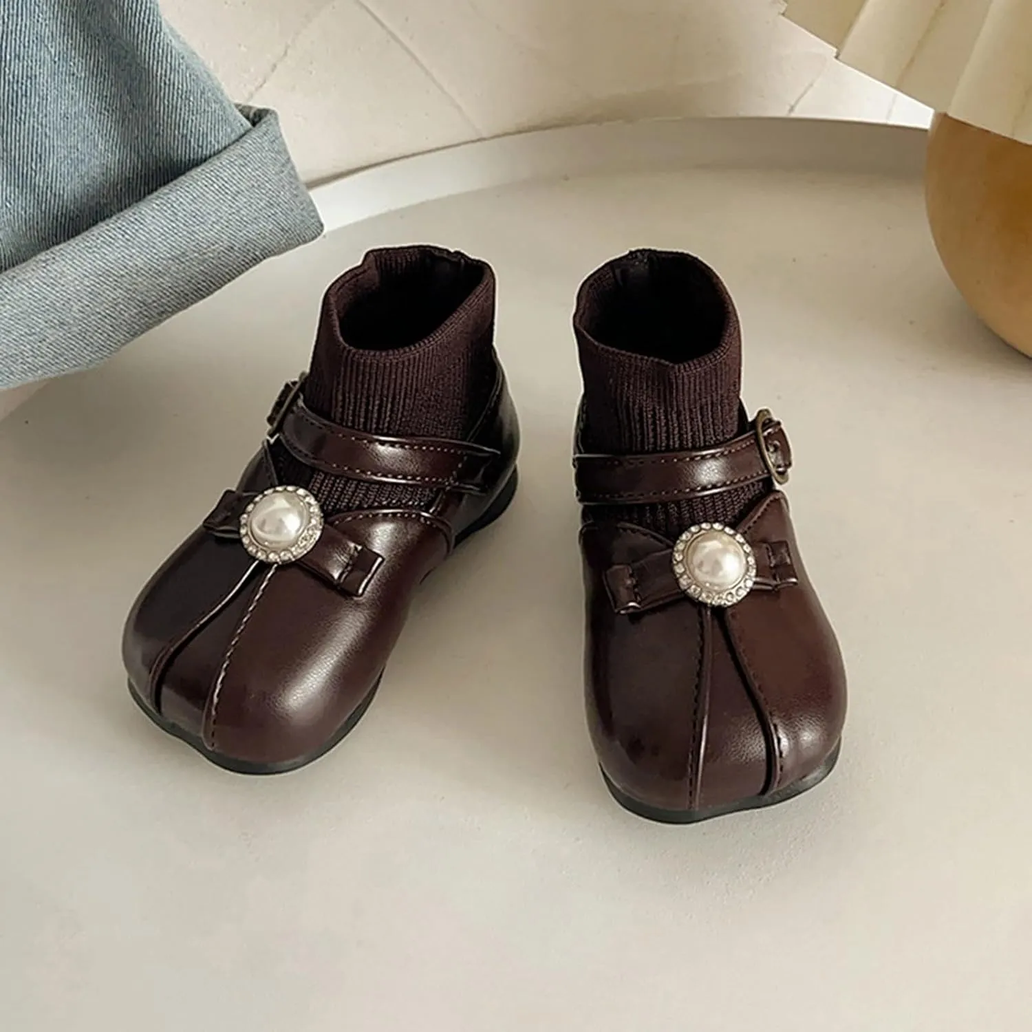 Kids Girls Ankle Bootie Girls Spring Autumn Winter Short Boots Little Girl Flying Woven Princess Classic Hiking Boots