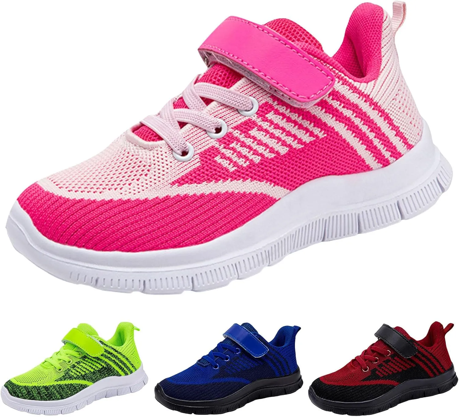 Kids Tennis Shoes for Boys Girls Lightweight Breathable Sneakers Running Athletic Shoes Slip On Fashion Running Sneakers