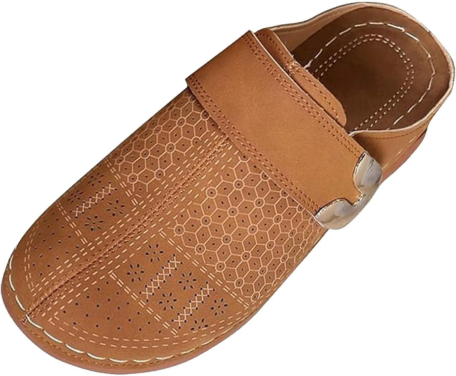Kubbon Clogs for Women Slip-On Flat Mule Shoes Comfortable Closed Toe Clogs Casual Walking Wedge Clog Summer Shoes Dressy Beach Sandals