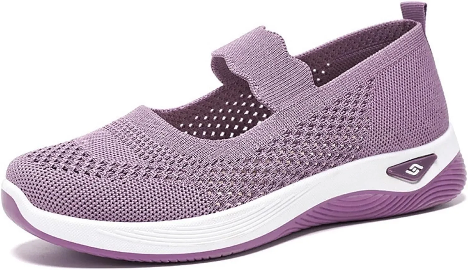 Kubbon Women Footwear Orthopedic Sneakers Woven Breathable Slip On Arch Support Walking Shoes Anti-Skid Sports Shoes Casual Running Diabetic Foam Sneakers