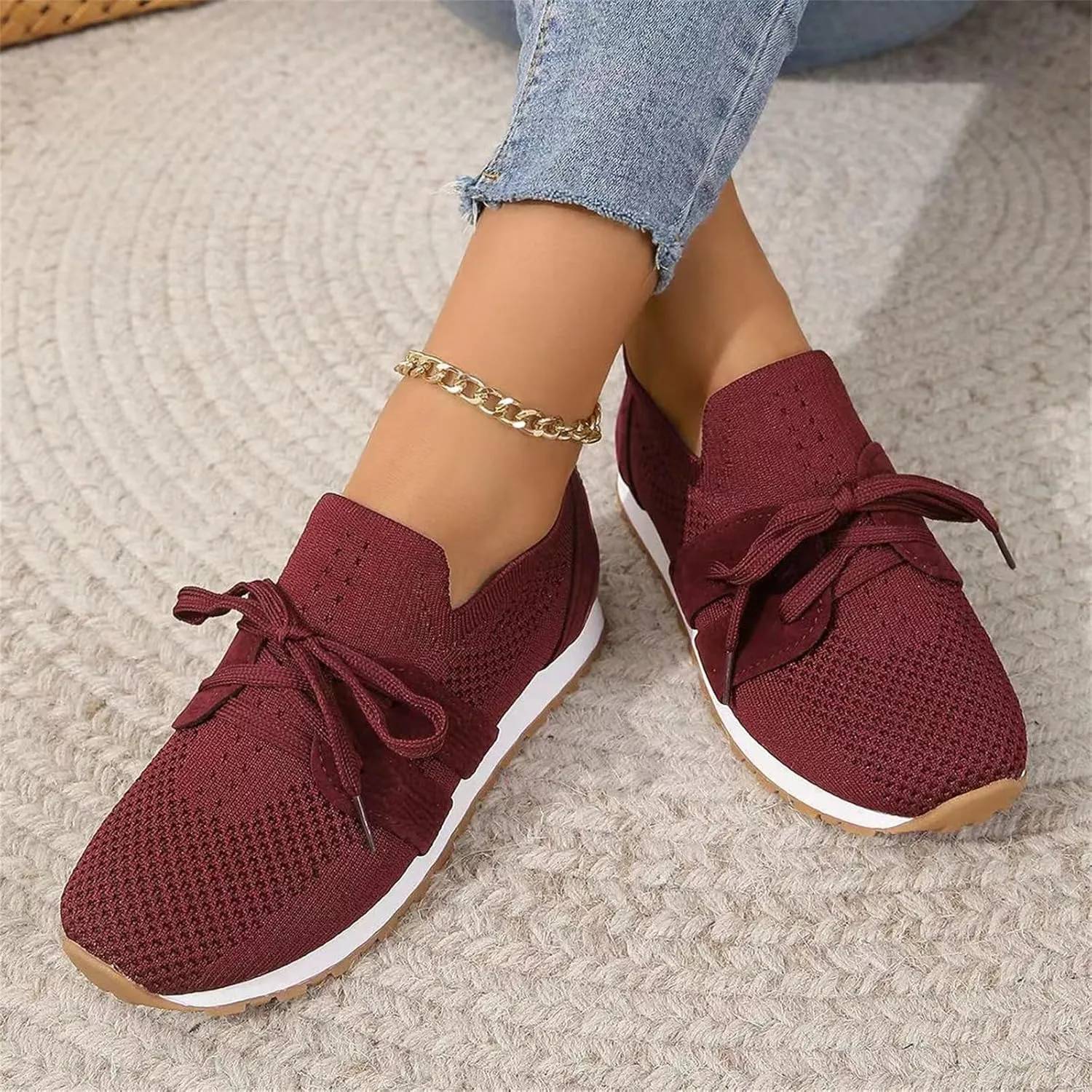 Ladmiple Running Shoes For Women Walking Tennis Shoes Slip On Memory Foam Lightweight Casual Non Slip Gym Athletic Sneakers
