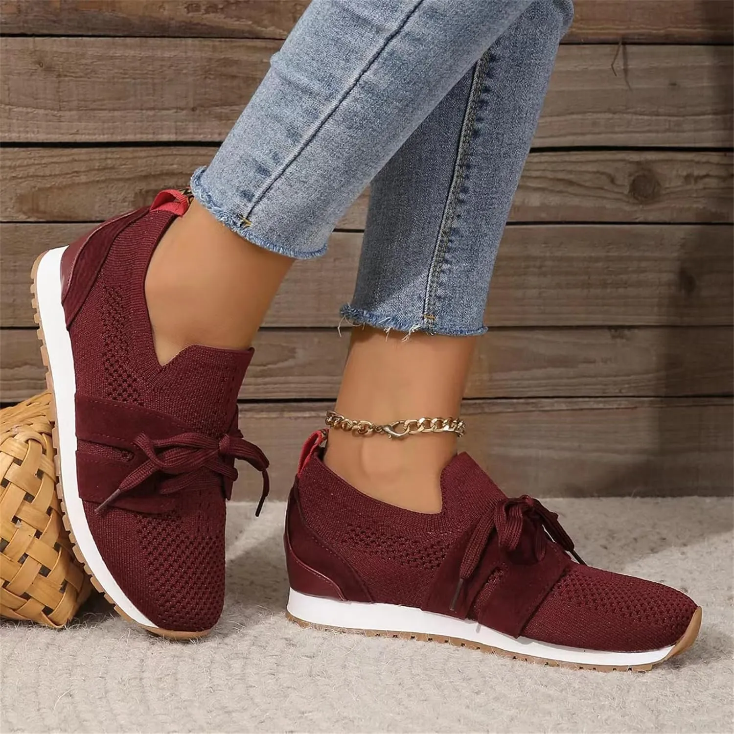 Ladmiple Running Shoes For Women Walking Tennis Shoes Slip On Memory Foam Lightweight Casual Non Slip Gym Athletic Sneakers
