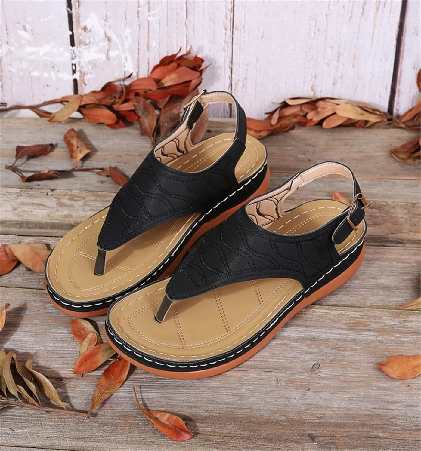 Ladmiple Sandals for Women Fashion Flip Flops Platform Sandal Casual Beach Travel Clip Toe Slipppers Shoes Dressy Summer