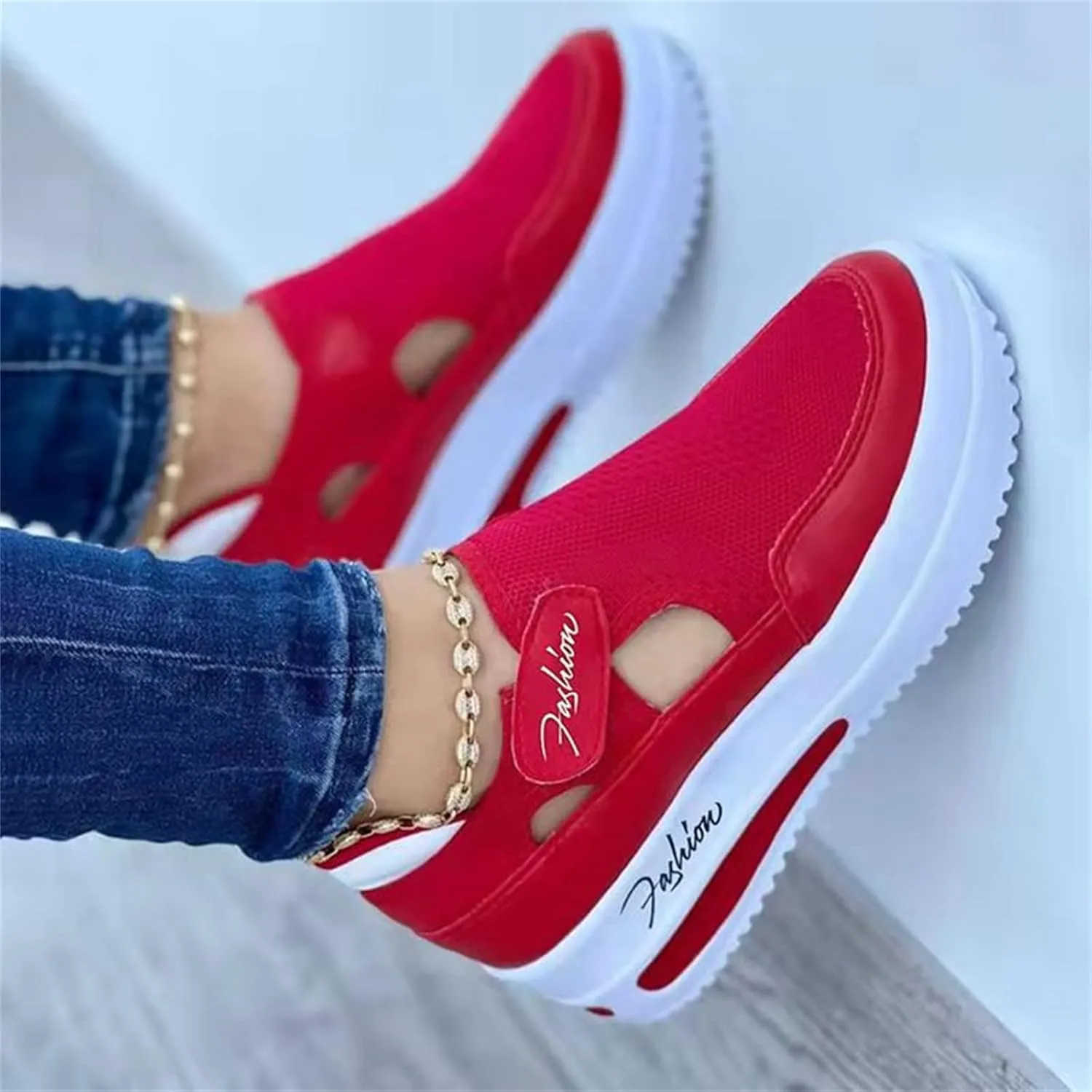 Ladmiple Shoes For Women Sneakers Slip Ons Fashion Casual Comfortable Lightweight Walking Shoes Platform Flats Loafers
