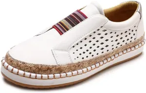Ladmiple Shoes For Women Sneakers Slip Ons Lace ups Casual Leather Walking Shoes Summer Fashion Platform Flats Loafers