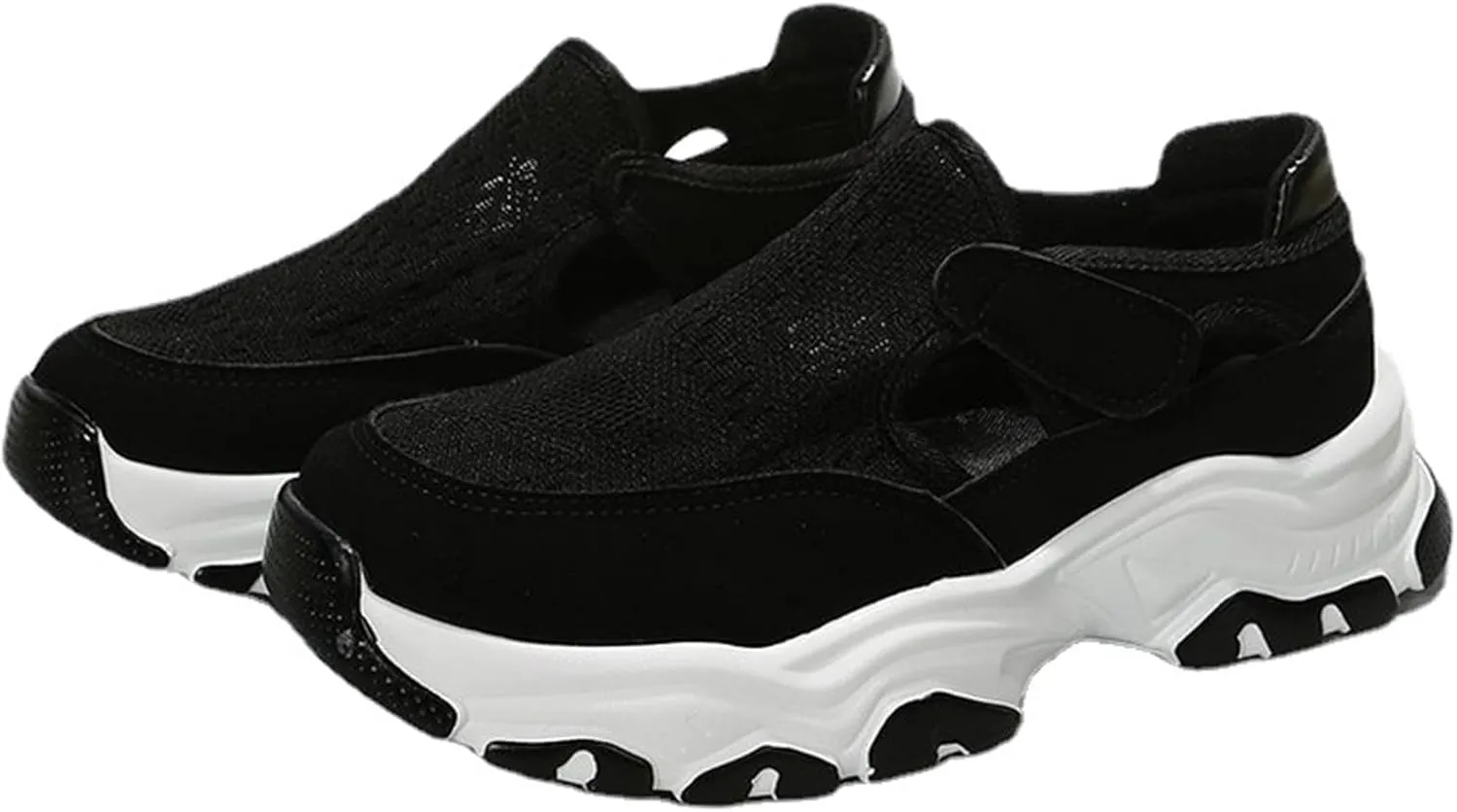 Ladmiple Shoes For Women Sneakers Trendy Fashion Slip on Walking Shoes Casual Summer Lace Low Platform Flats Loafers