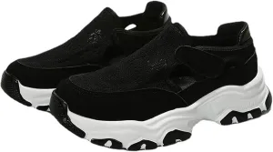 Ladmiple Shoes For Women Sneakers Trendy Fashion Slip on Walking Shoes Casual Summer Lace Low Platform Flats Loafers
