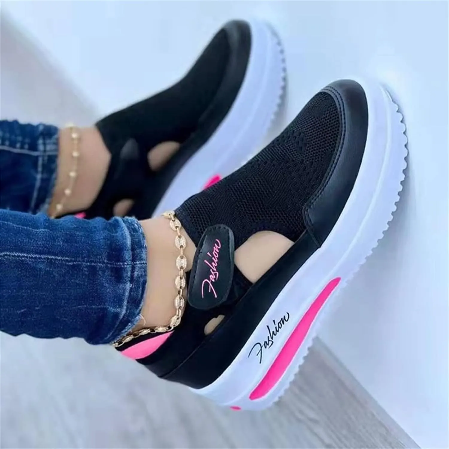 Ladmiple Sneakers For Women Slip On Fashion Comfortable Walking Shoes Dressy Casual Summer Non Slip Flats Loafers