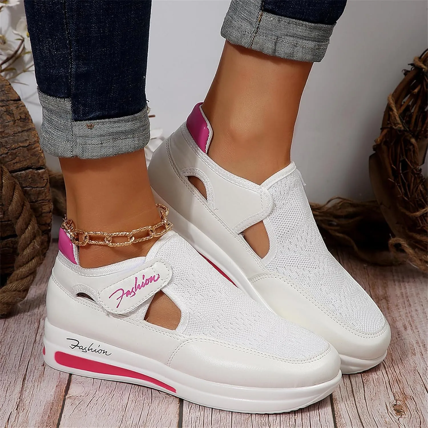 Ladmiple Sneakers For Women Slip On Fashion Comfortable Walking Shoes Dressy Casual Summer Non Slip Flats Loafers
