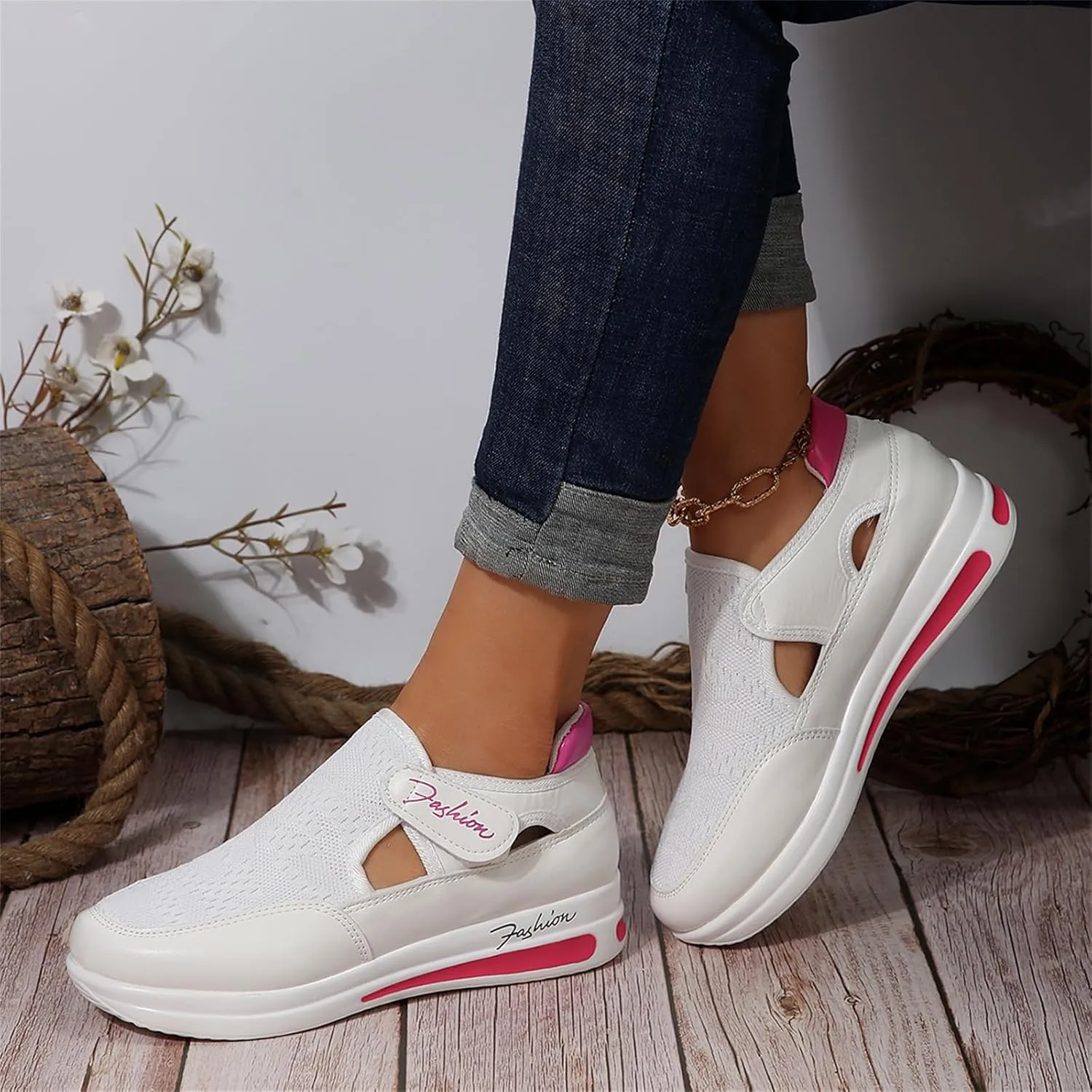 Ladmiple Sneakers For Women Slip On Fashion Comfortable Walking Shoes Dressy Casual Summer Non Slip Flats Loafers