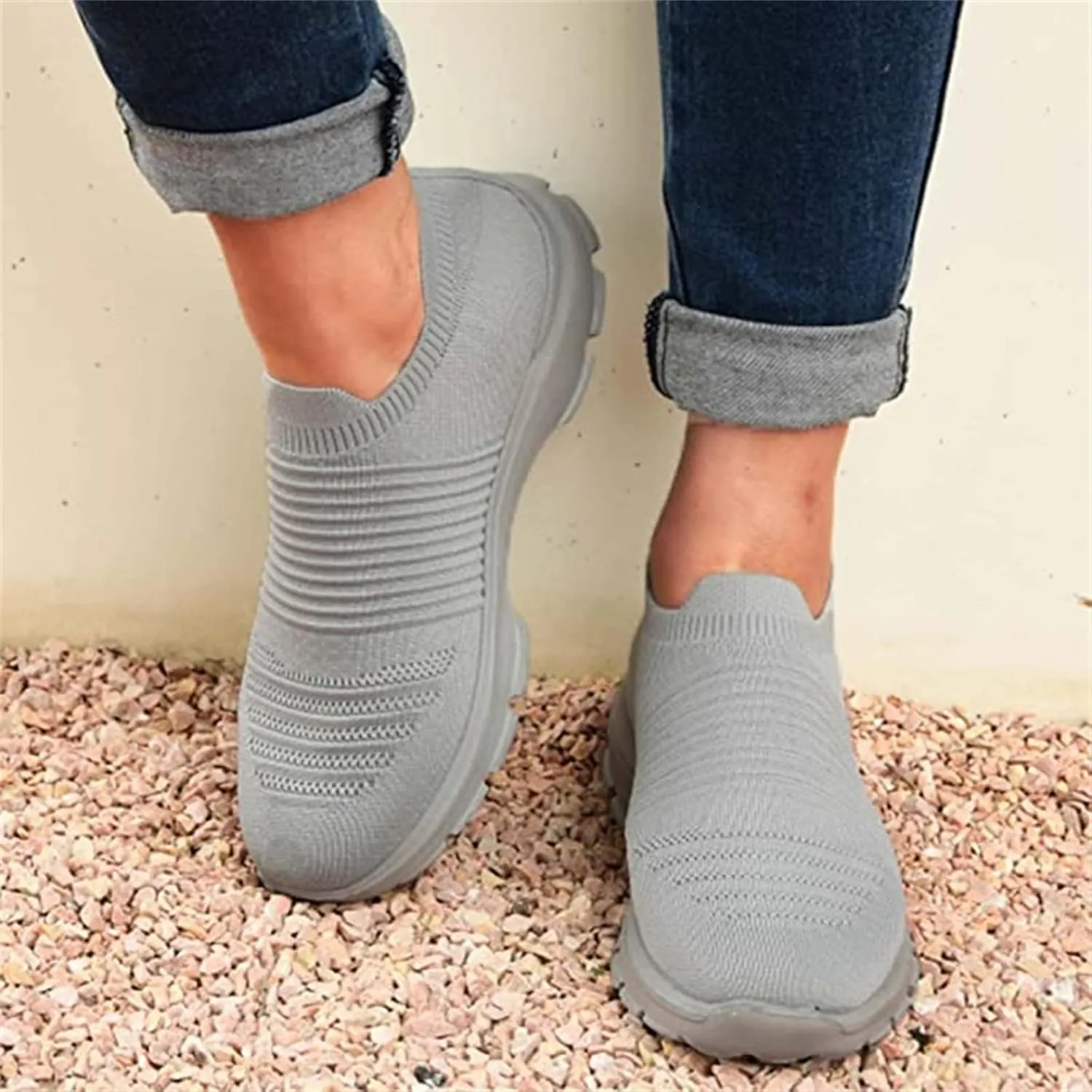 Ladmiple Sneakers For Women Slip On Walking Shoes Dressy Casual Summer Fashion Comfortable Non Slip Flats Loafers