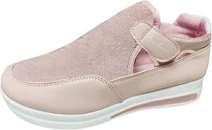 Ladmiple Sneakers For Women Slip On Wide Width Casual Lace Up Walking Shoes Dressy Summer Fashion Platform Flats Loafers