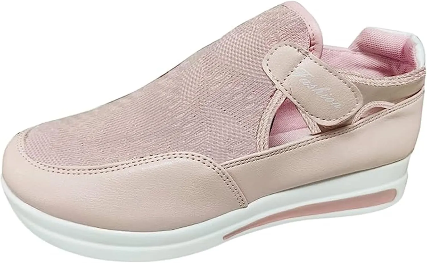 Ladmiple Sneakers For Women Slip On Wide Width Casual Lace Up Walking Shoes Dressy Summer Fashion Platform Flats Loafers
