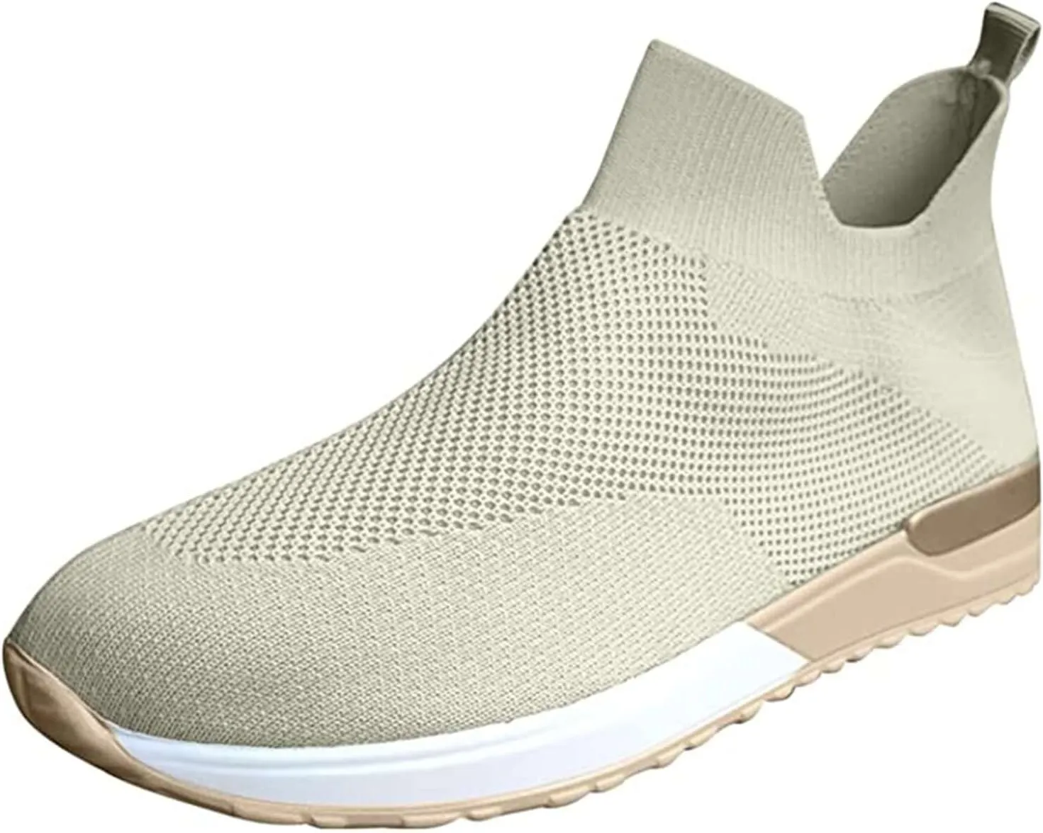 Ladmiple Walking Shoes Women Arch Support Slip On Sneakers Comfort Light Weight Mesh Casual Athletic Tennis Running Sneakers