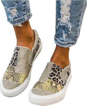 Lausiuoe Flats Shoes Women Comfortable Wedding Women's Slip on Canvas Shoes Low Top Sneakers Non Slip Fashion Casual Fall Classic Lightweight Soft Comfort Breathable Walking Flat Loafers