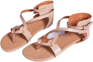 Lausiuoe Summer Sandals For Women 2022 Dressy Strappy Flat Sandals Casual Wide Width Gladiator Walking Thong Flip Flops