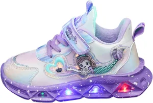 LED Light Up Shoes for Girls Kids Toddler Breathable Flashing Sneakers Breathable Toddler Girl Athletic Shoes Size 8