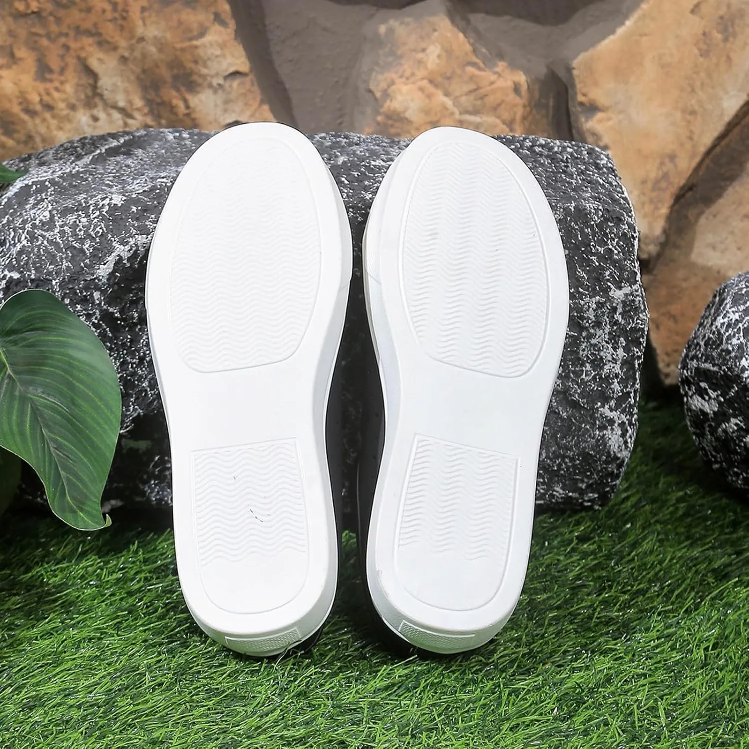 Leisure Women's Soft Sole Non Slip Flat Breathable Slip On Lazy Shoes Slippers Rhinestone Wedge Sandals Women