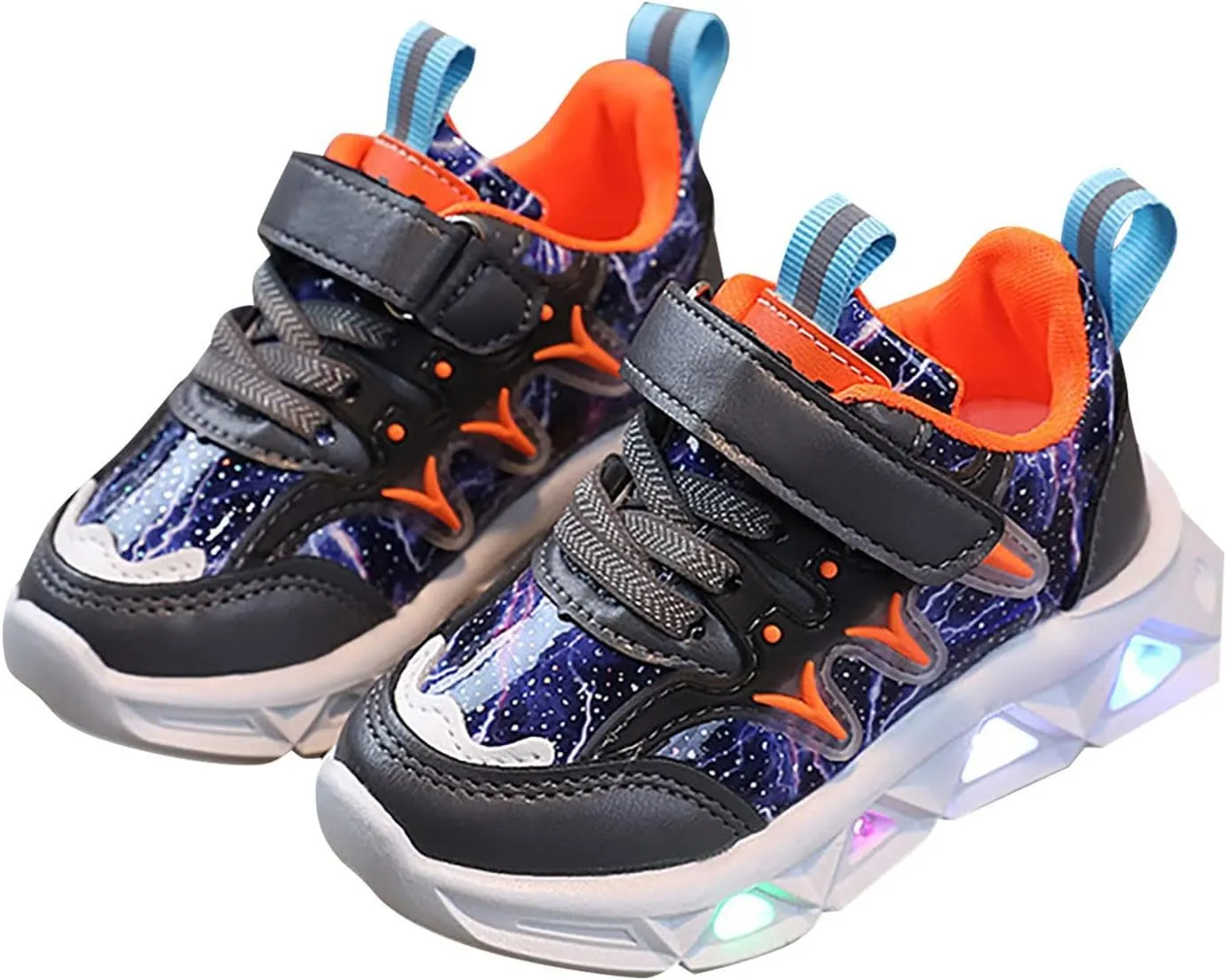 Light Up Shoes Toddler Girls Boys Lightweight LED Flashing Glitter Mesh Breathable Adorable Sneakers for Little Kid